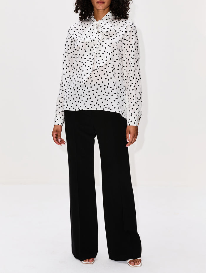 Lucie Blouse,FRANCOISE,POLKA DOT WHITE,Image 1