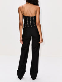 Chiffon Top,VALENTINO GARAVANI,BLACK/IVORY,Image 3