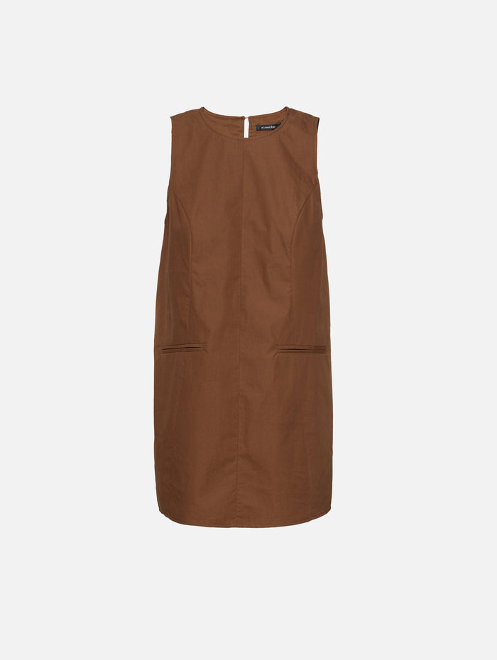 Charlie Shift Dress,ELYSEWALKER LABEL,CHOCOLATE,Image 1