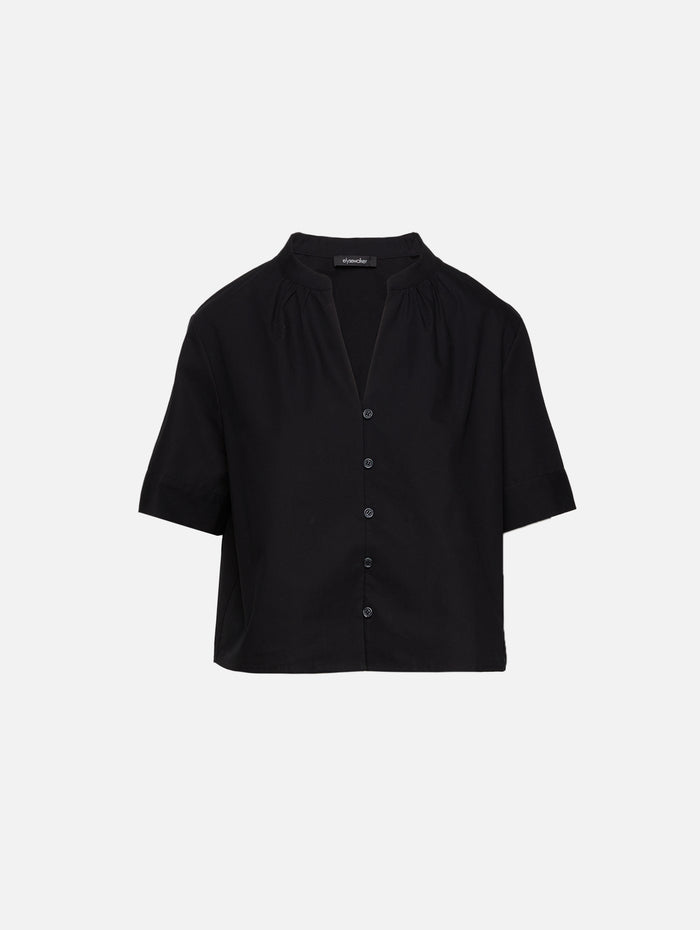 Cara Short Sleeve Top,ELYSEWALKER LABEL,BLACK,Image 1