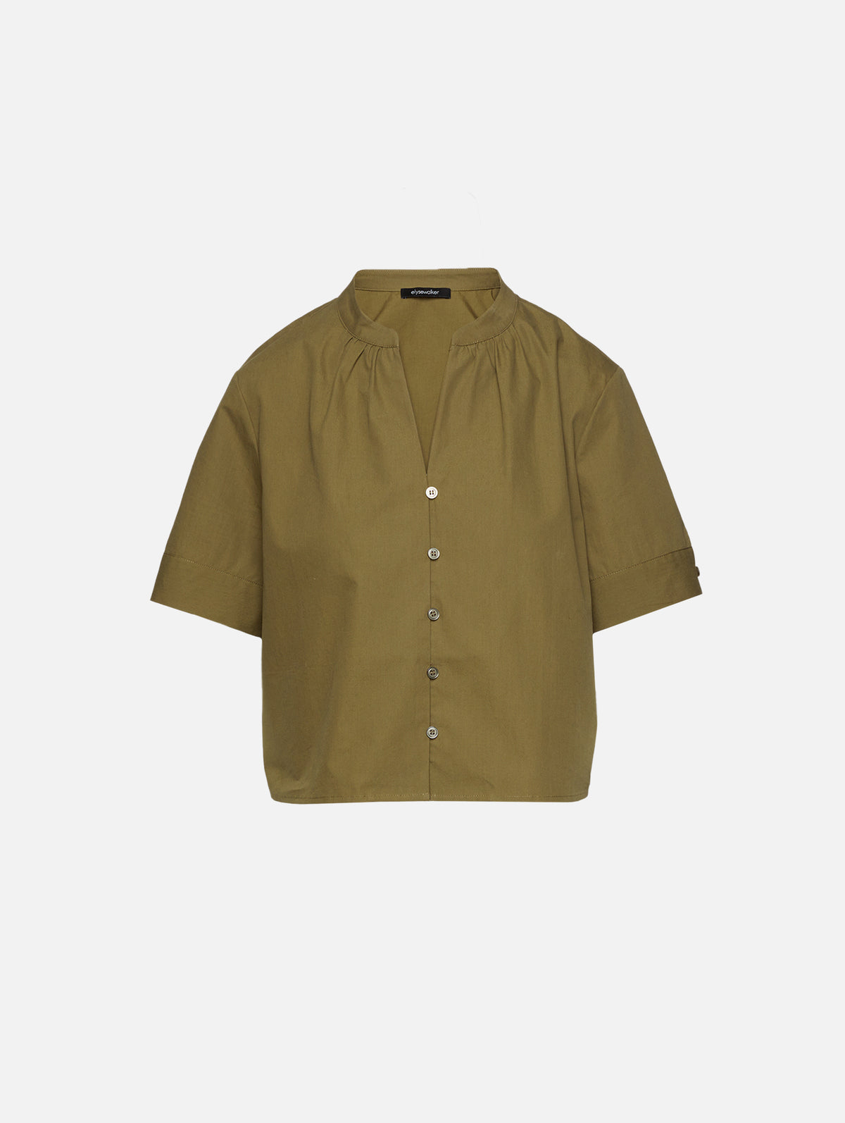 Cara Short Sleeve Top,ELYSEWALKER LABEL,GREEN,Image 1