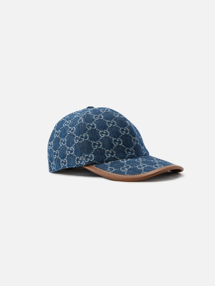 Denim Baseball Cap,GUCCI,DENIM,Image 1