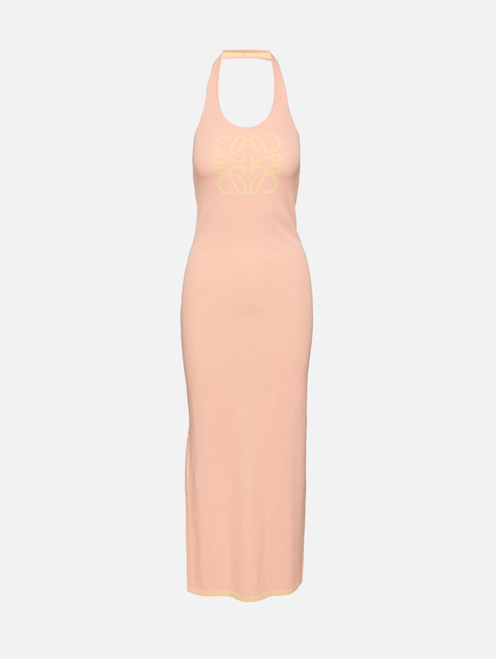 Tank Dress,LOEWE,PINK/YELLOW,Image 1