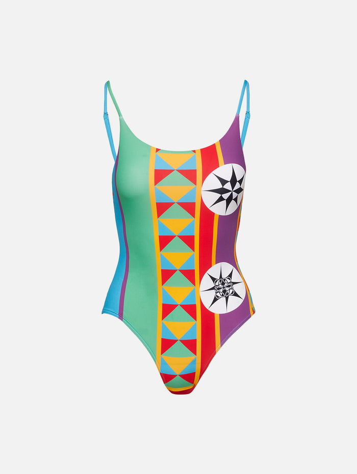 Compass Swimsuit,LOEWE,MULTI,Image 1