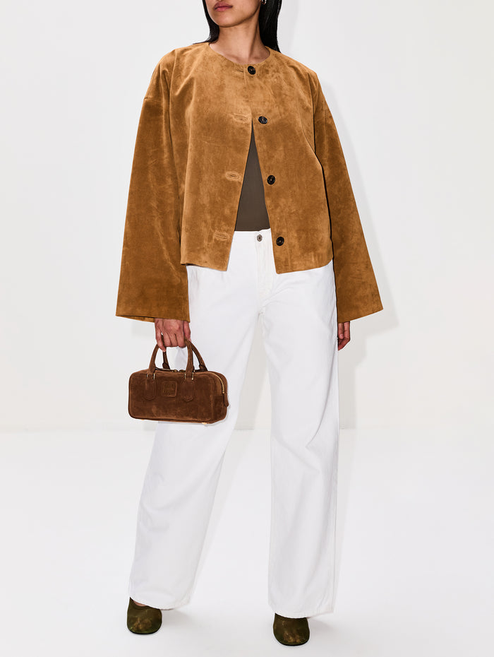 Sade Cropped Jacket,KALLMEYER,CARAMEL,Image 1