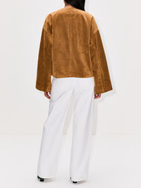 Sade Cropped Jacket,KALLMEYER,CARAMEL,Image 3