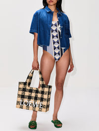 Compass Swimsuit,LOEWE,BLUE/MULTI,Image 4