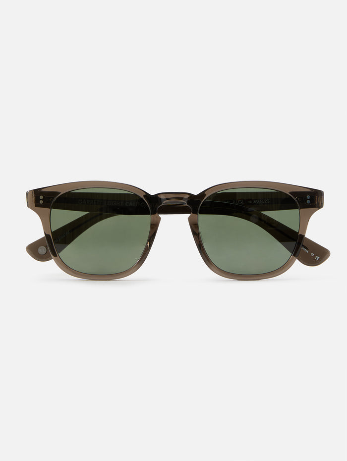 ACE II 49 Sunglasses,GARRETT LEIGHT,BLACK GLASS/SEMI FLAT PURE,Image 1