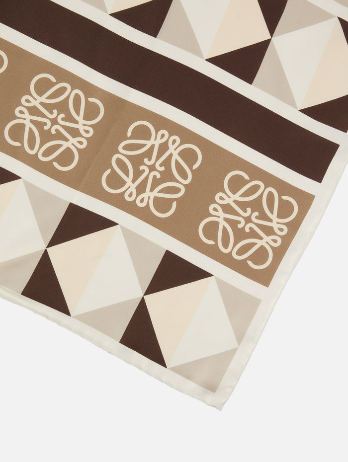 Silk Scarf,LOEWE,BEIGE MULTI,Image 1