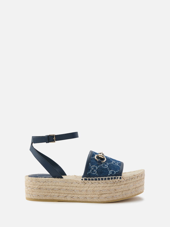 Paloma Espadrille Flatform,GUCCI,DENIM,Image 1