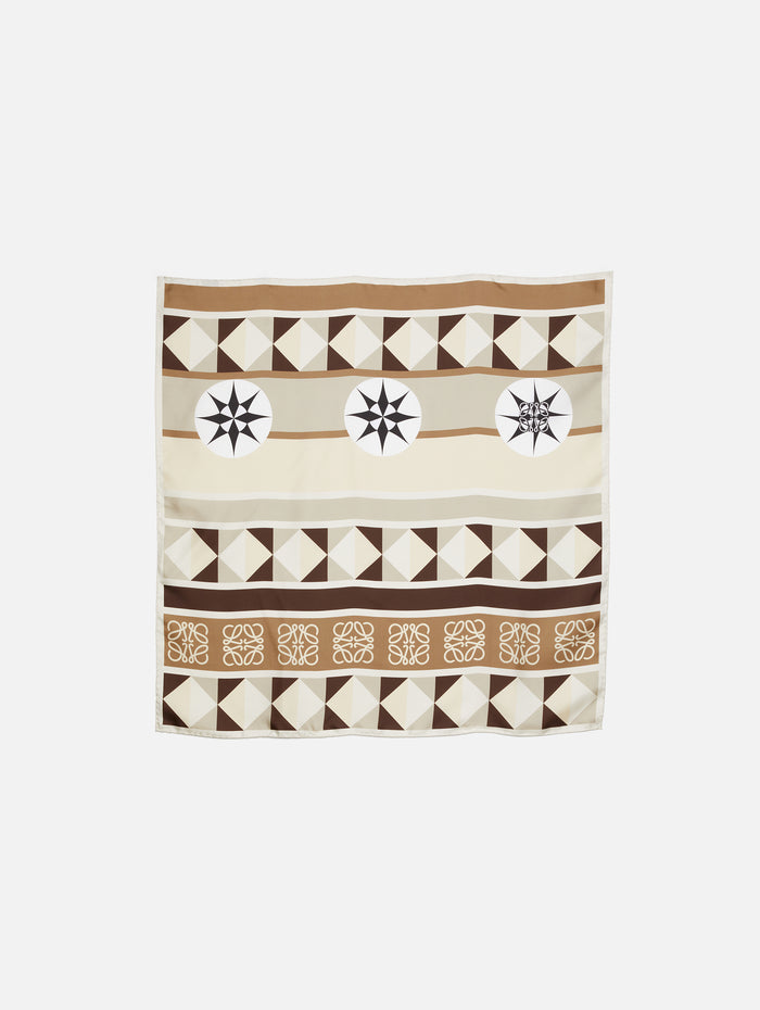 Silk Scarf,LOEWE,BEIGE MULTI,Image 1