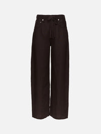 Brynn Drawstring Linen Trouser,CITIZENS OF HUMANITY,CHOCOLATE,Image 1