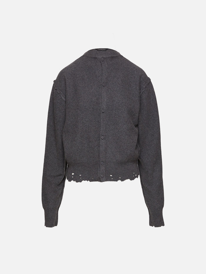 Inside Out Cardigan,BALENCIAGA,GREY,Image 1