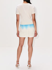 Knit Ombre Skirt,BOTTEGA VENETA,CHALK/SKYLINE,Image 4