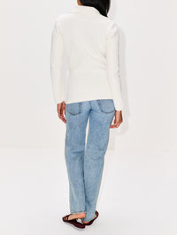 Button Up Collared Sweater,GUCCI,WHITE,Image 3