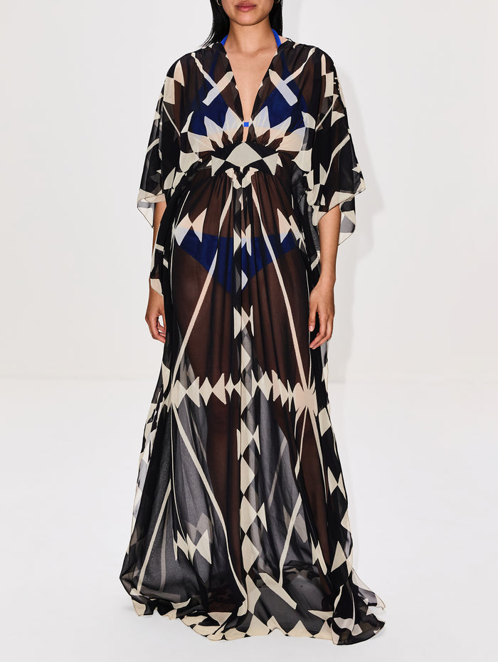 Secret Garden Maxi Dress,JOHANNA ORTIZ,BLACK/ECRU,Image 1
