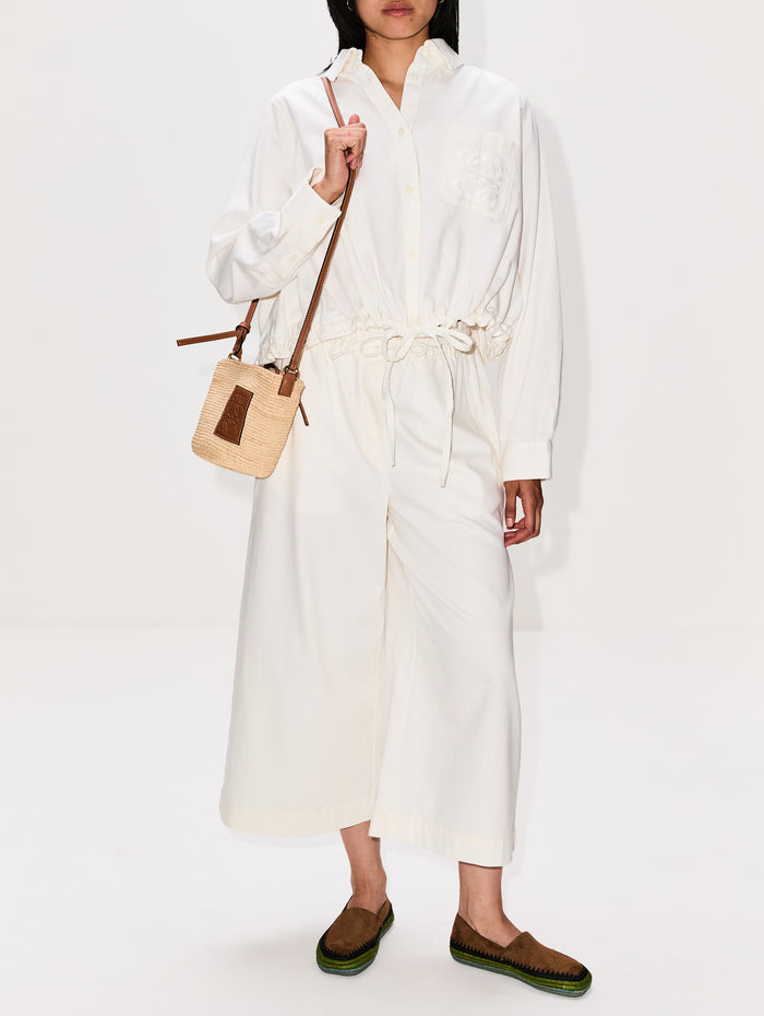 Cropped Trouser,LOEWE,WHITE,Image 1