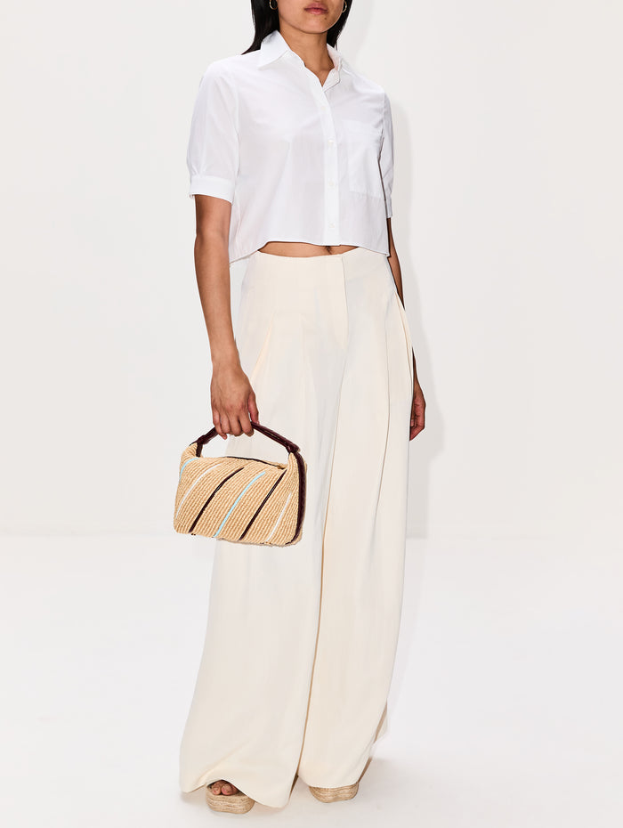 Drew Coated Trouser,TWP,BONE,Image 1