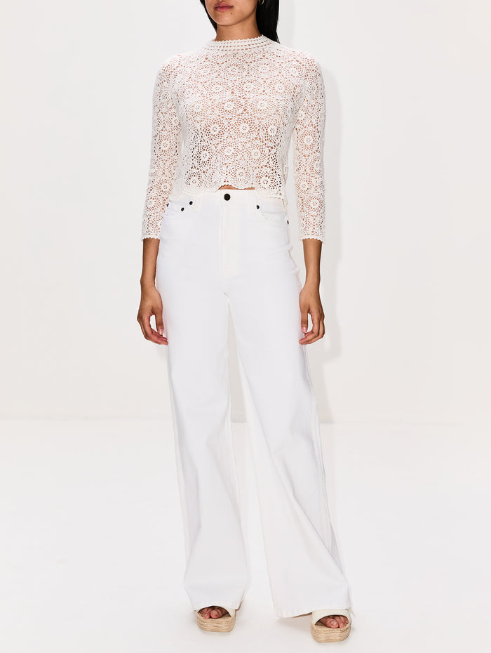 Gibson Sweater,NILI LOTAN,IVORY,Image 1