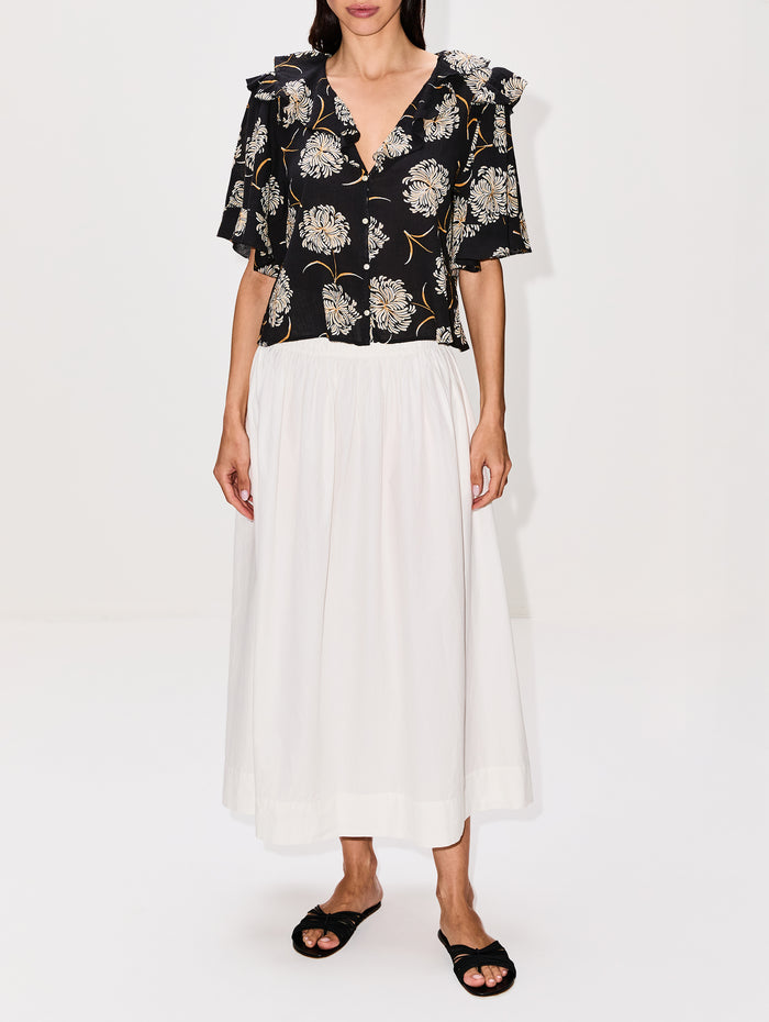 Viola Skirt,THE GREAT,WHITE,Image 1