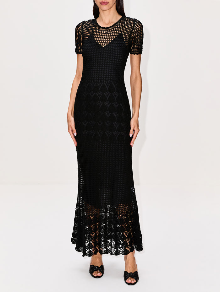 Yoko Sweater Dress,NILI LOTAN,BLACK,Image 1