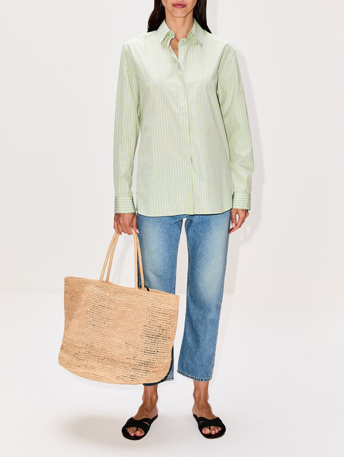 Vanda Shirt,THE ROW,GREEN,Image 1