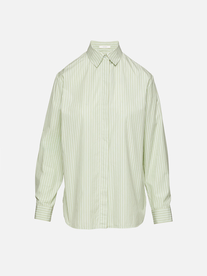 Vanda Shirt,THE ROW,GREEN,Image 1