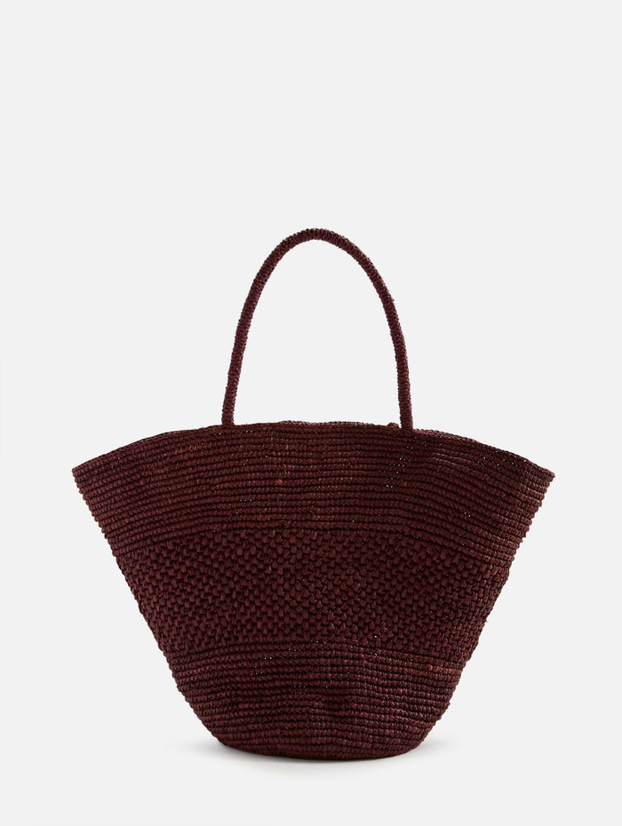 Emilie Raffia Tote,THE ROW,MOCHA,Image 1