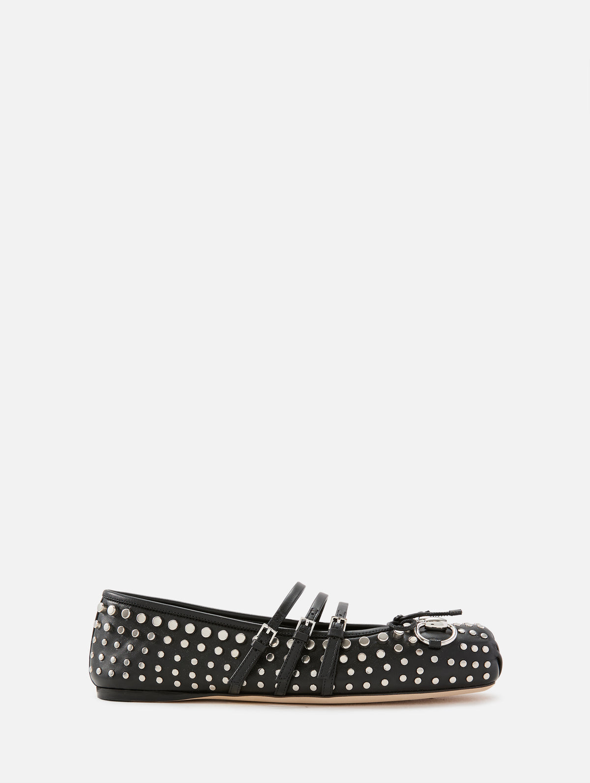 Horsebit Ballerina Flat,GUCCI,BLACK,Image 1