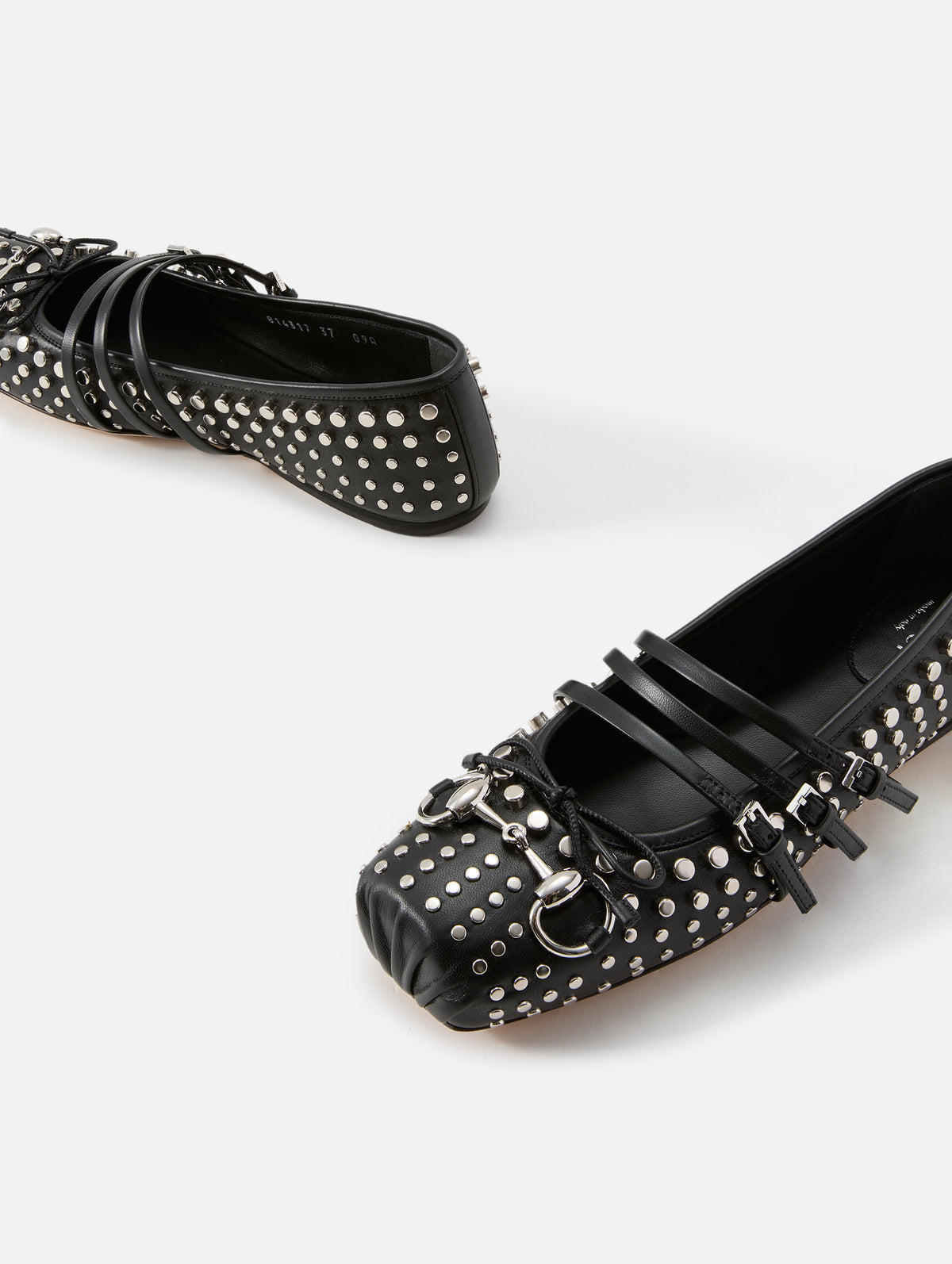 Horsebit Ballerina Flat,GUCCI,BLACK,Image 2