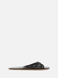 Sara Thong Slide,THE ROW,BLACK,Image 1