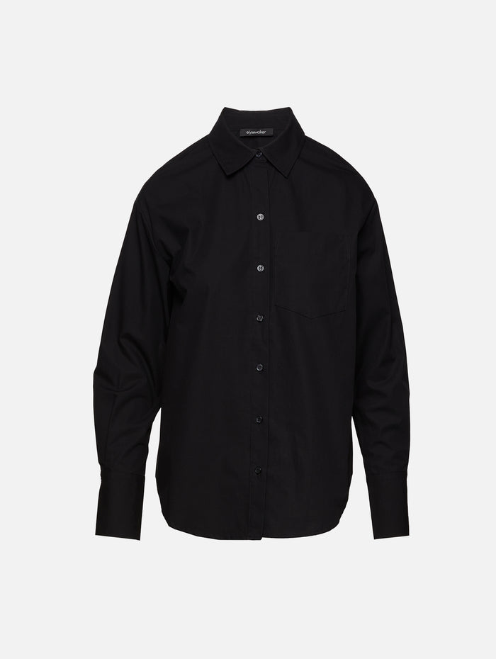 Cooper Button Up Shirt,ELYSEWALKER LABEL,BLACK,Image 1