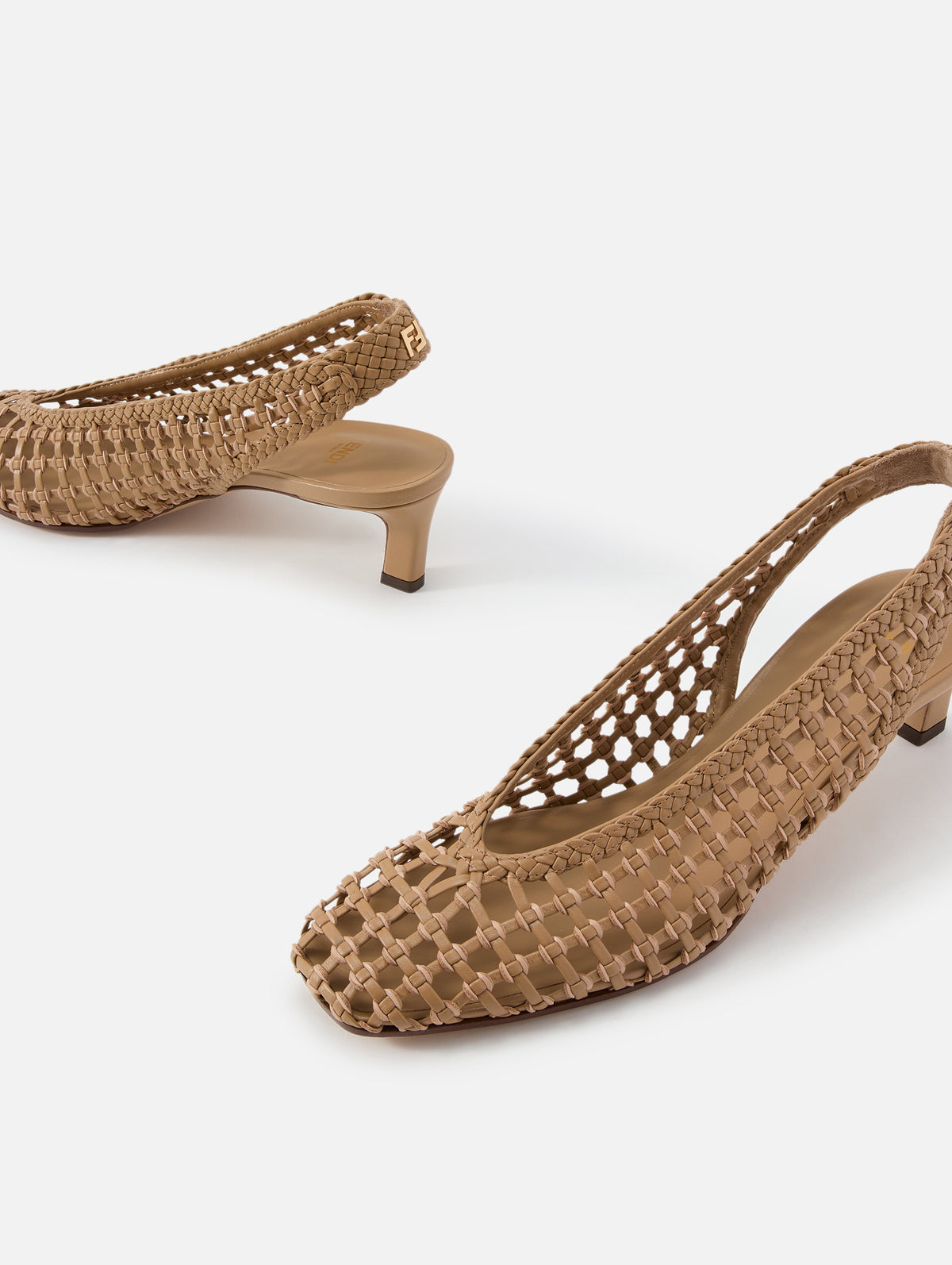 Netted Slingback,FENDI,CAMMELLO,Image 2