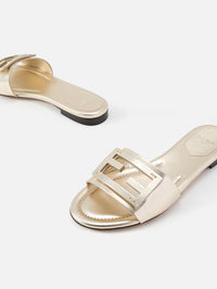 Logo Slide,FENDI,LIGHT GOLD,Image 2