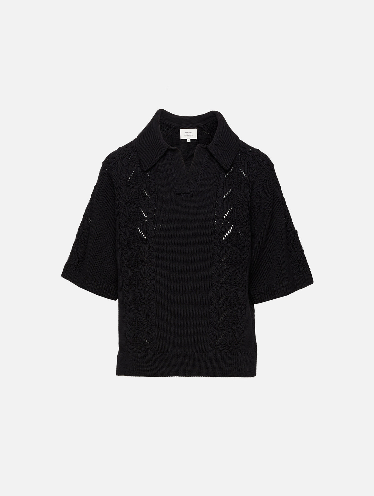 Kina Polo Sweater,LOULOU DE SAISON,BLACK,Image 1