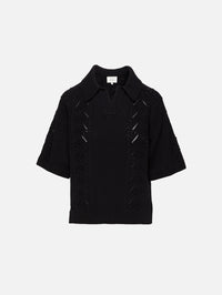 Kina Polo Sweater,LOULOU DE SAISON,BLACK,Image 1
