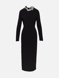 Mitsuko Dress,THE ROW,BLACK/DIAMOND,Image 1