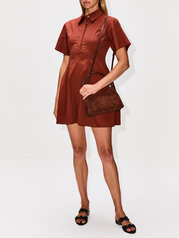 Valerie Shoulder Bag,STAUD,MAHOGANY,Image 1