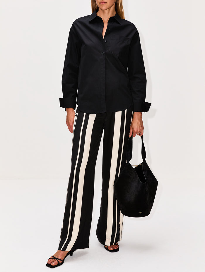 Cooper Button Up Shirt,ELYSEWALKER LABEL,BLACK,Image 1