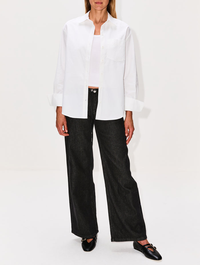 Cooper Button Up Shirt,ELYSEWALKER LABEL,WHITE,Image 1