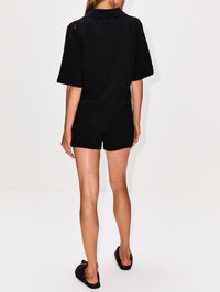 Andel Knitted Short,LOULOU DE SAISON,BLACK,Image 3