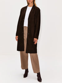 Babilonia Coat,THE ROW,DARK BROWN,Image 2