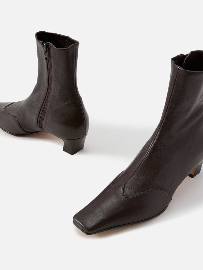 Nevada Ankle Stretch Boot 40mm,KHAITE,DARK BROWN,Image 1