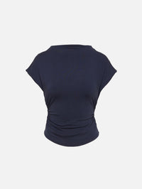 Mena Rouched Neck Tank,SABLYN,MIDNIGHT NAVY,Image 1