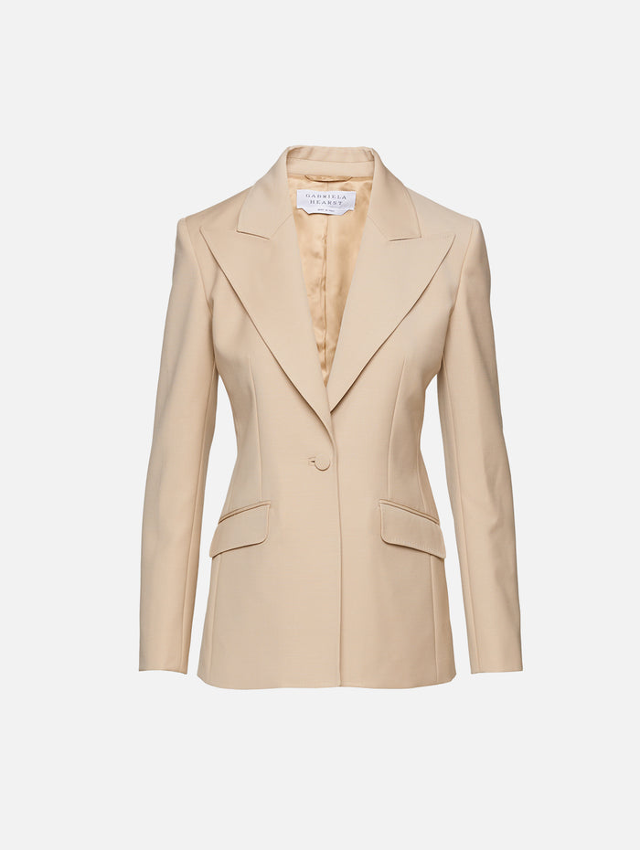 Leiva Blazer,GABRIELA HEARST,KHAKI,Image 1