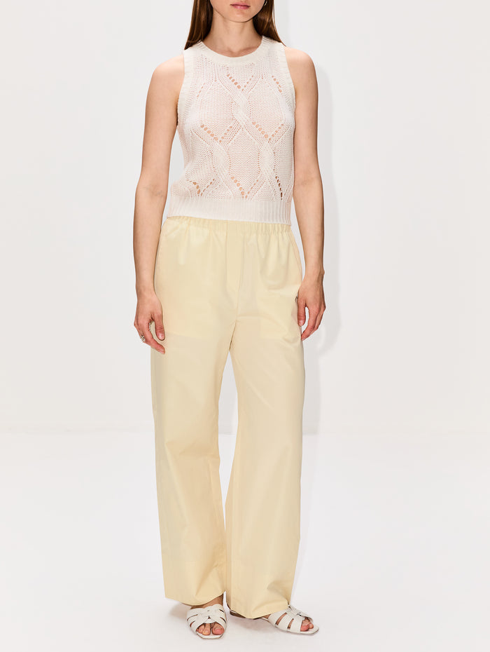 Kara Shrunken Cable Knit Tank,SABLYN,GARDENIA,Image 1