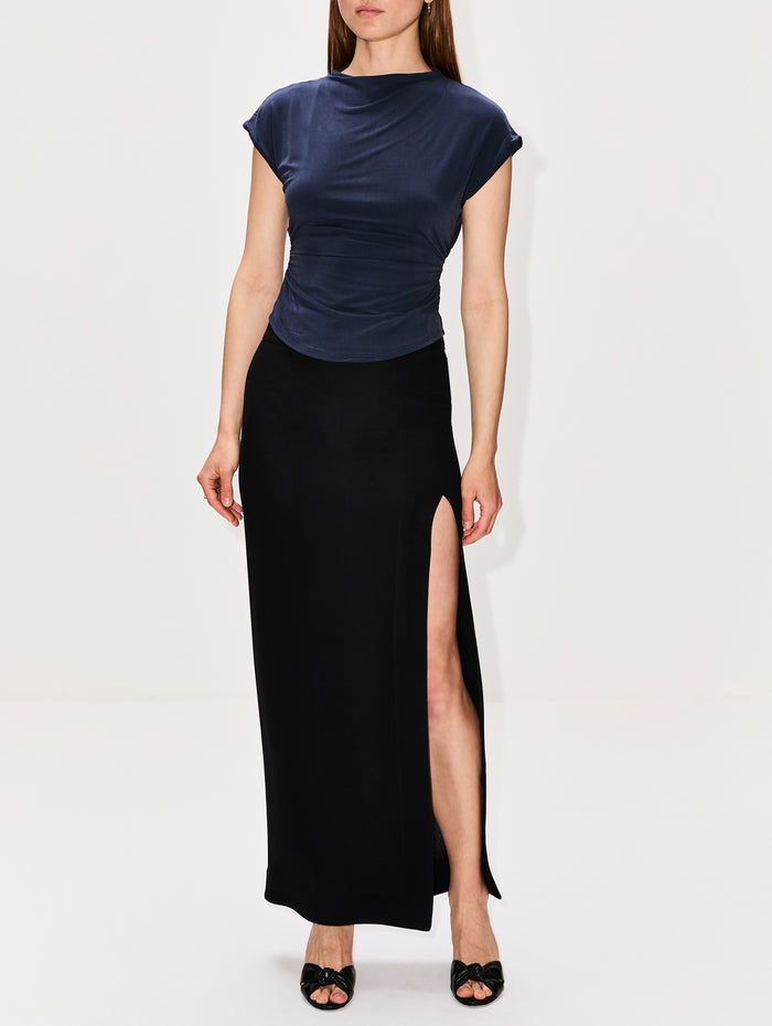 Mena Rouched Neck Tank,SABLYN,MIDNIGHT NAVY,Image 1