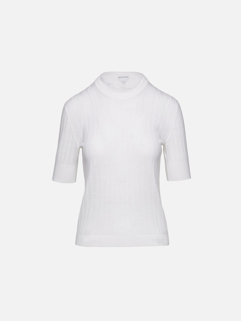 Short Sleeve Rib Knit Top