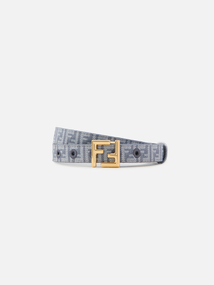 Logo Belt,FENDI,BLUE,Image 1