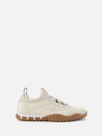 Nylon Suede Sneaker,MIU MIU,IVORY,Image 1